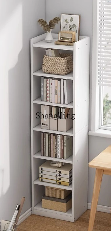 DSA narrow slot rack floor-to-ceiling simple household multi-layer living room locker is stored against the wall