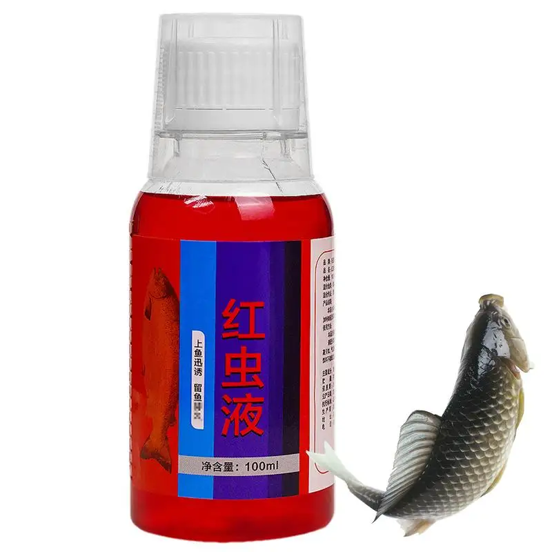 

Red Worm Liquid Natural Fish Attractant 100ml High Concentration Red Worm Fish Bait Enhancer Enhancer For Bass Tilapia Bighead