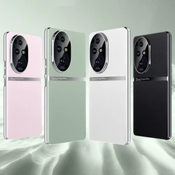 Honor 200 Pro용 럭셔리 휴대폰 케이스, 세련된 전기 도금 가죽 커버, 카메라 보호 쉘, Honor 200 100 100Pro 5G 용