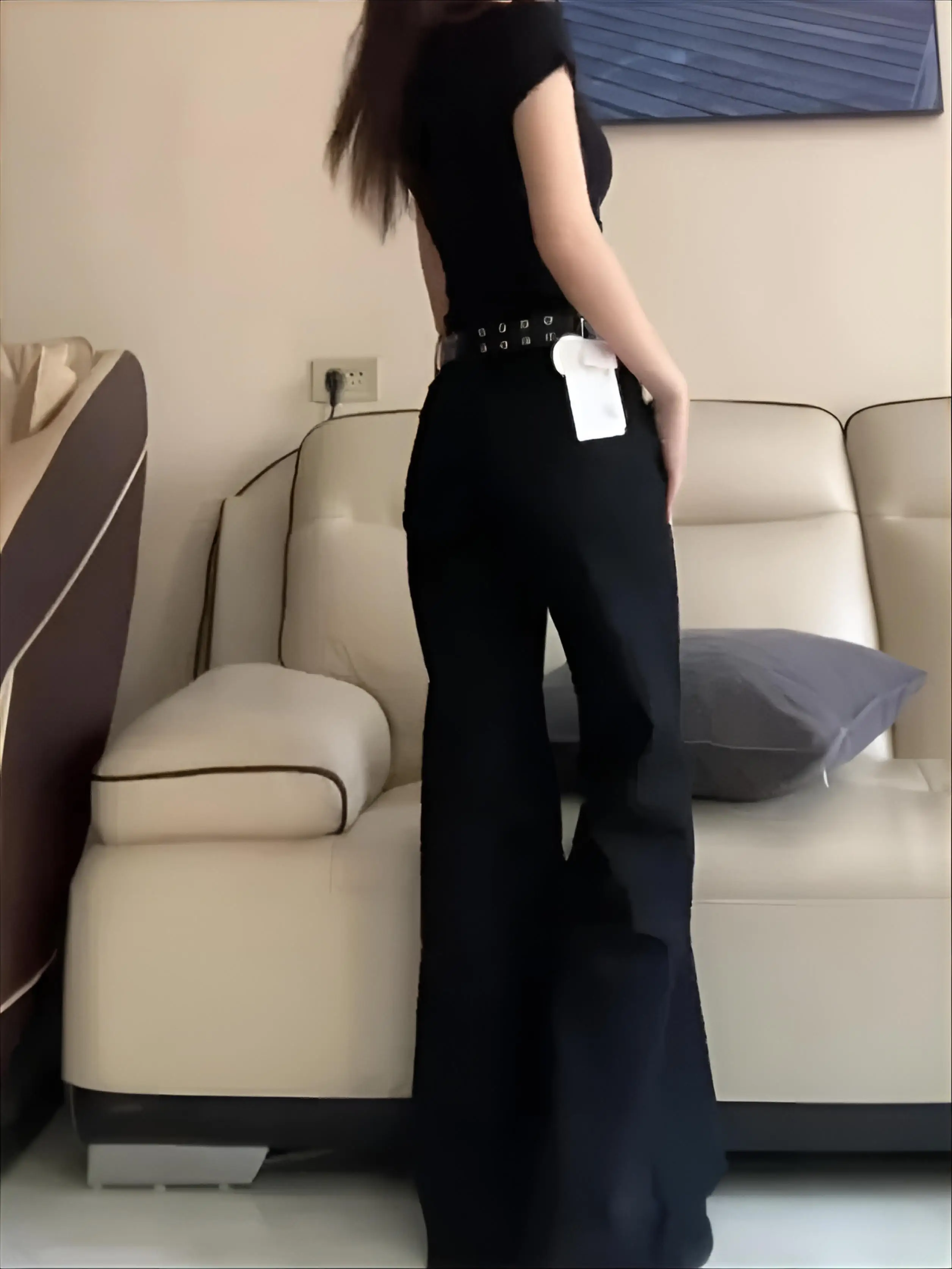 Bootcut Jeans Woman Plus Size Women Stained Boyfriend Shop Downtown Chicly Perfect Wash Lapel Side Waisted Fall Frayed Fashion