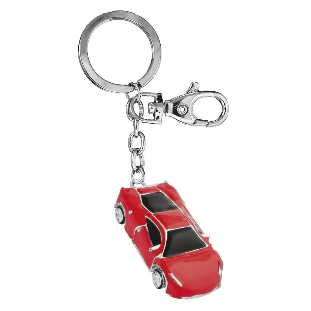 Red sports car keychain, key accessories, no box.