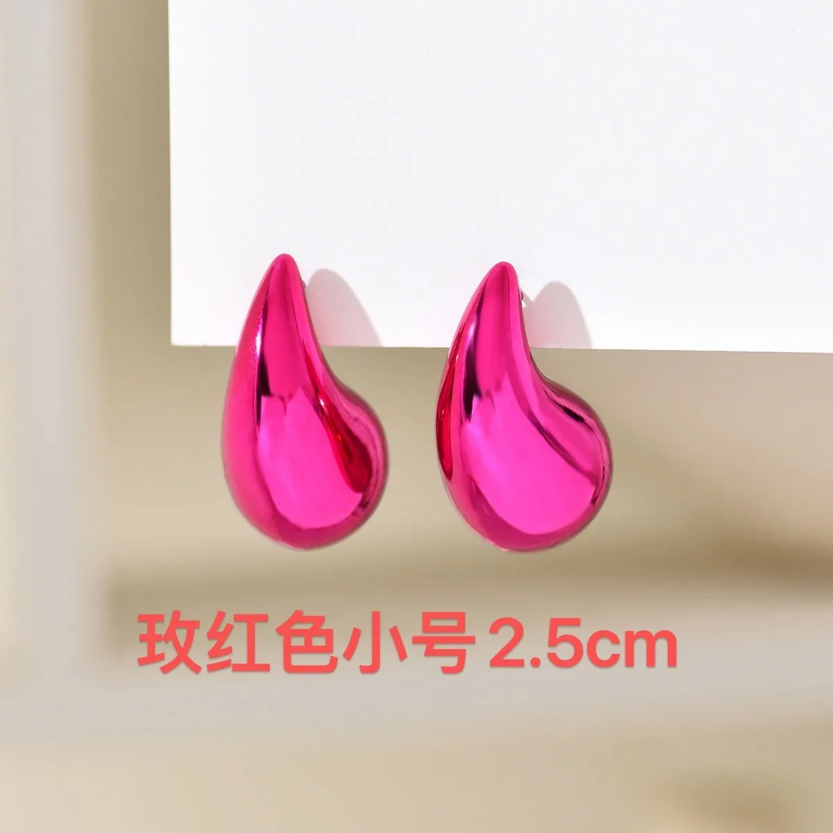 Korean Colorful Big Teardrop Droplet Earrings for Women Dangle Earing Jewelry 2024 Trending New Women's Stud Earrings Brincos