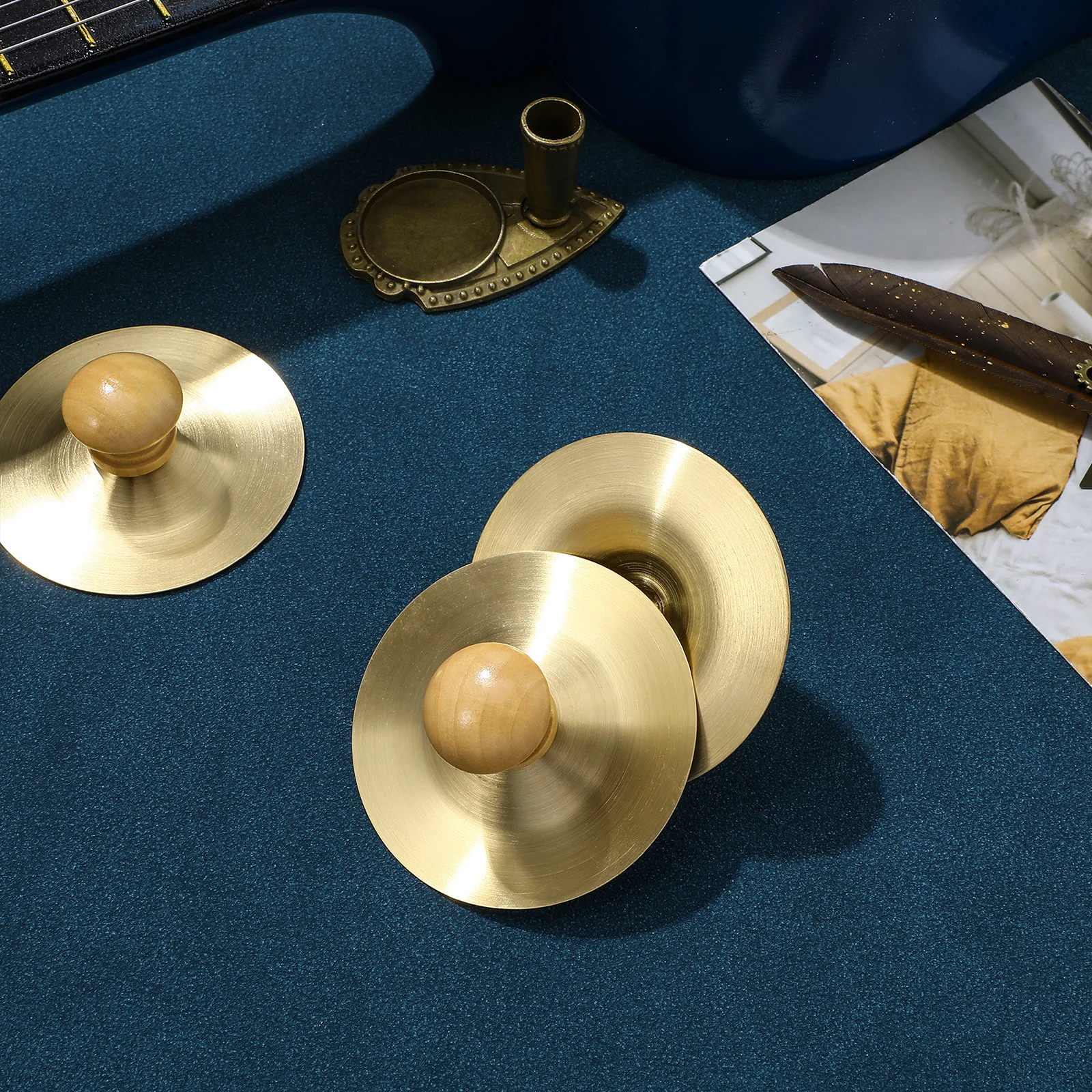 

4Pcs Kids Finger Cymbals Mini Musical Instruments Sturdy Structure Clear Crisp Sound Dance Party Props Finger Cymbals