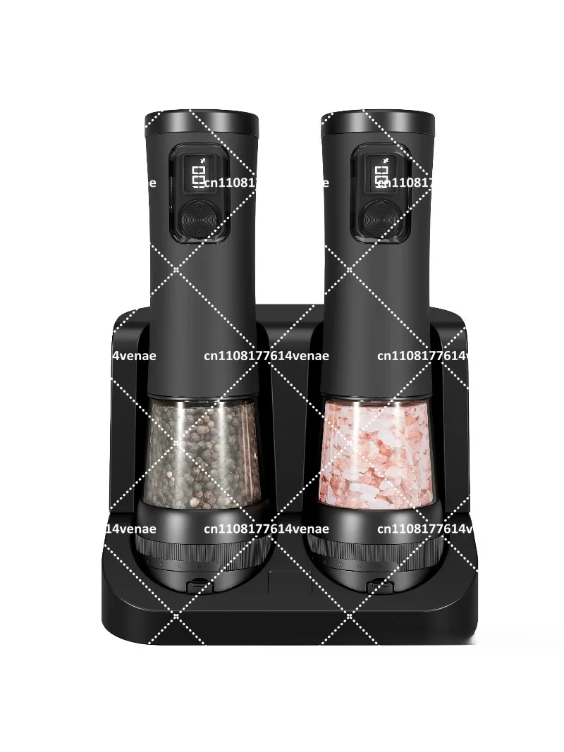 Rechargeable Electric Pepper Grinder, One-Hand Operated Kitchen Spice Mill with Adjustable Coarseness
