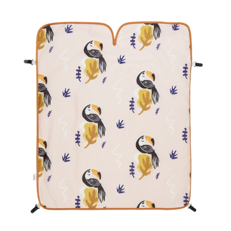 بطانية بغطاء مقاوم للرياح لعربة الأطفال مع مطبوعات لطيفة للأولاد والبنات، بطانية مقاومة للماء للأطفال لحاف الهالوين