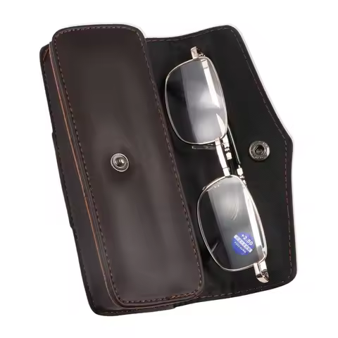 Case Father's Gift PU Leather Eyewear Bag Hung On the Belt Sunglasses Case Waistpack Glasses Box Eyeglass Box Spectacle Case