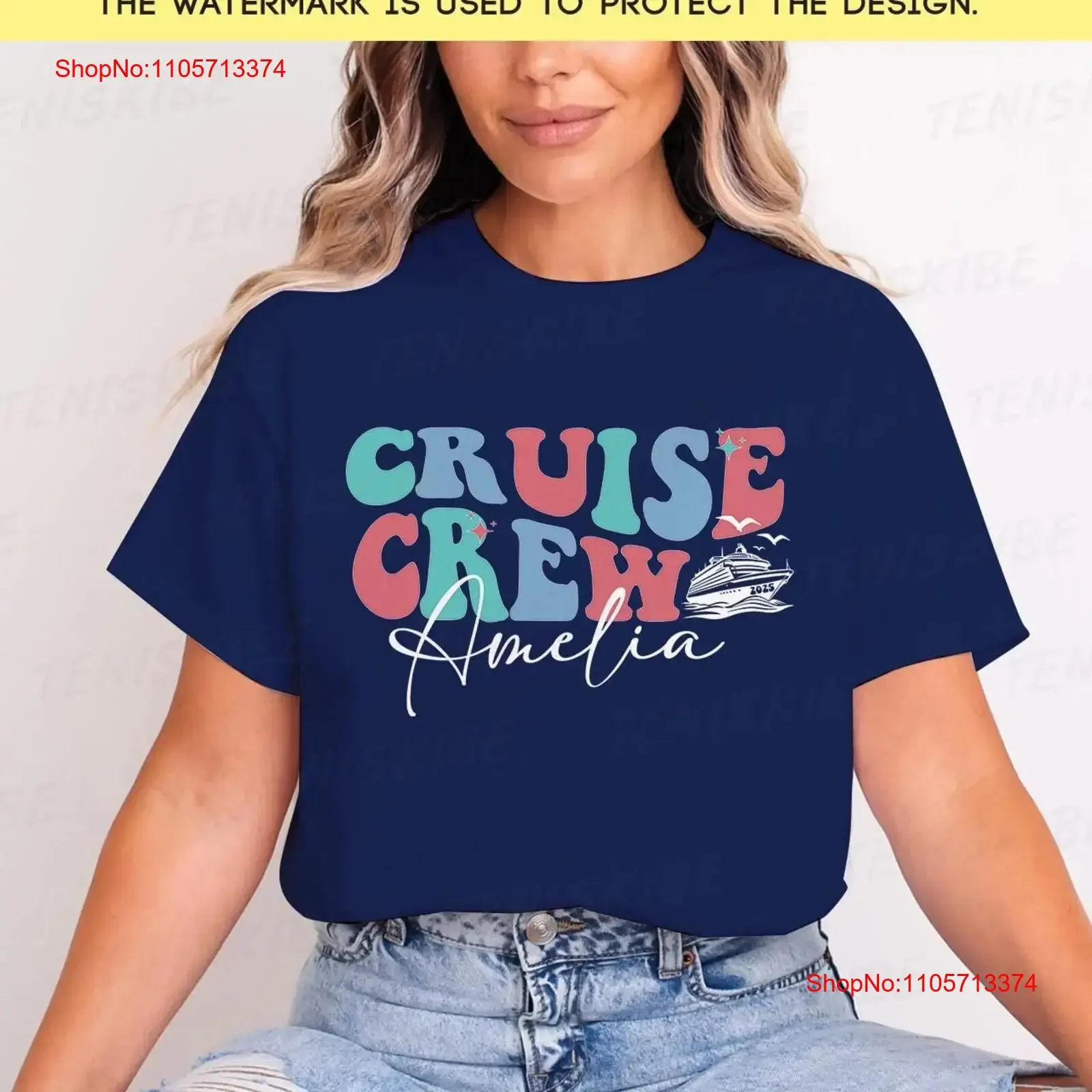 Cruise crew with name T Shirt Squad Family Vacation Matching Trip vintage Washed Versatile graphic designer clothes Slightly