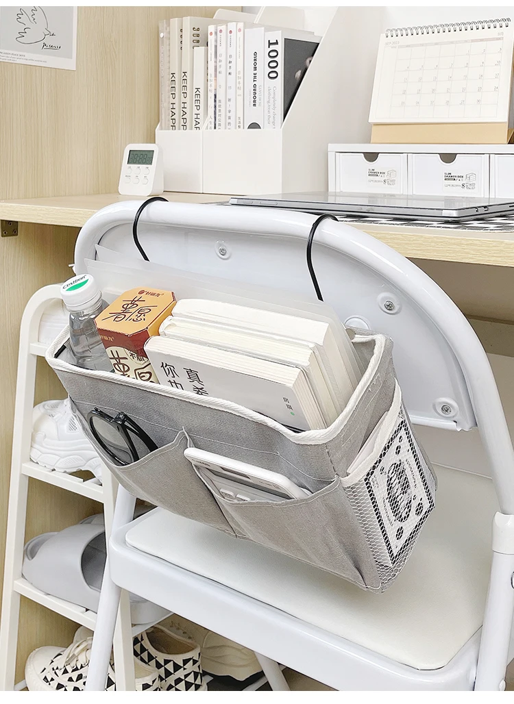 حقيبة تخزين معلقة للأريكة بجانب السرير متعددة الوظائف، سلة معلقة من القماش، أرفف بجانب السرير لتخزين المهجع والشقة