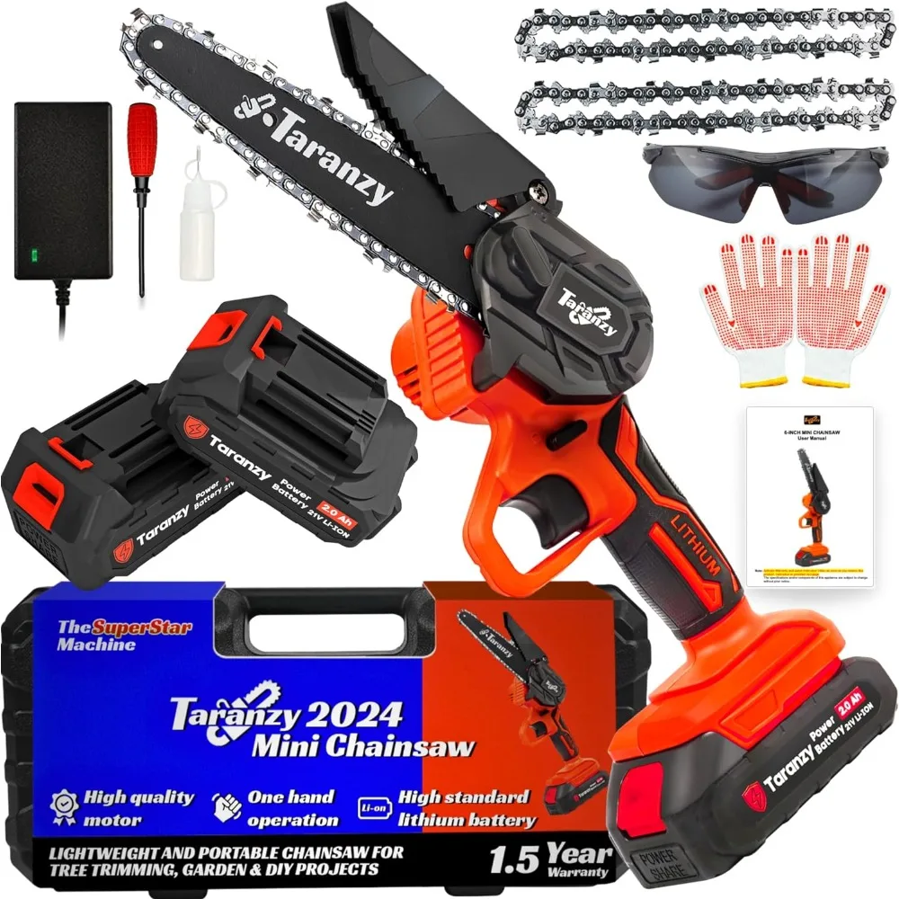 

Mini Chainsaw 6 Inch, 2024 Rechargeable Super Mini Cordless Chainsaw, Cordless Battery Chainsaw,