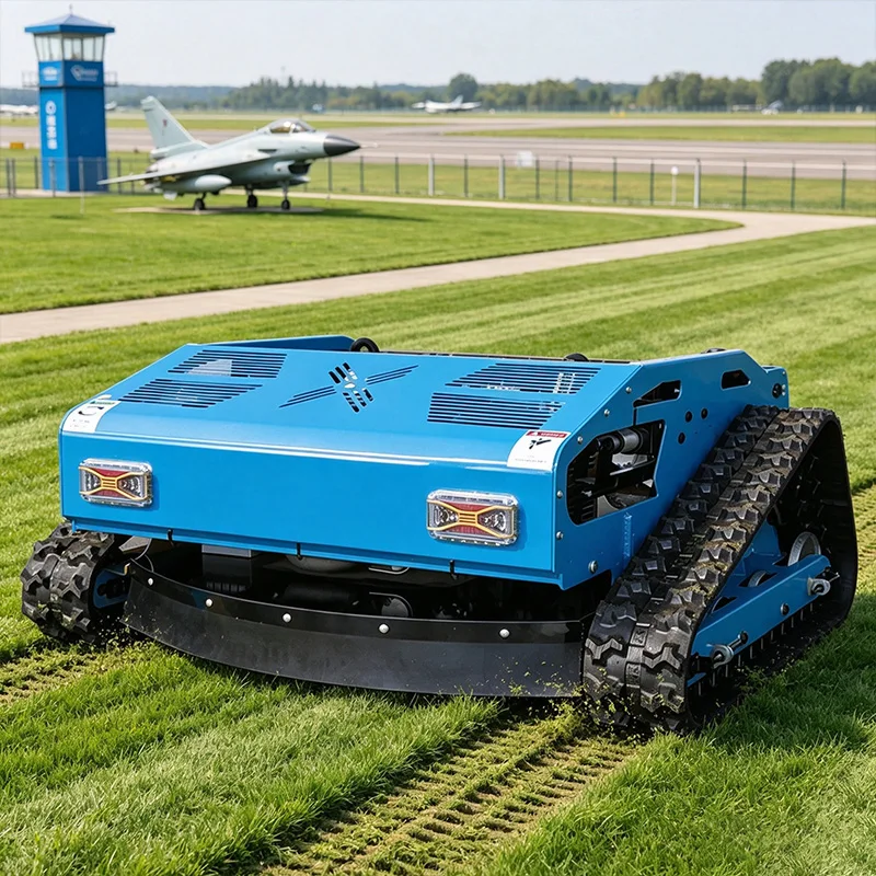 Factory Custom Remote Control Track Lawn Mower SAAO for All Terrain Slope Grass Cutting and Farm Maintenance