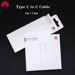 Original 1.8m 1m Huawei Matebook USB Type-C to Type-C High-Speed Data Cable 6A Cable for Huawei Phone P50 P60 P70 ProMate40 pro