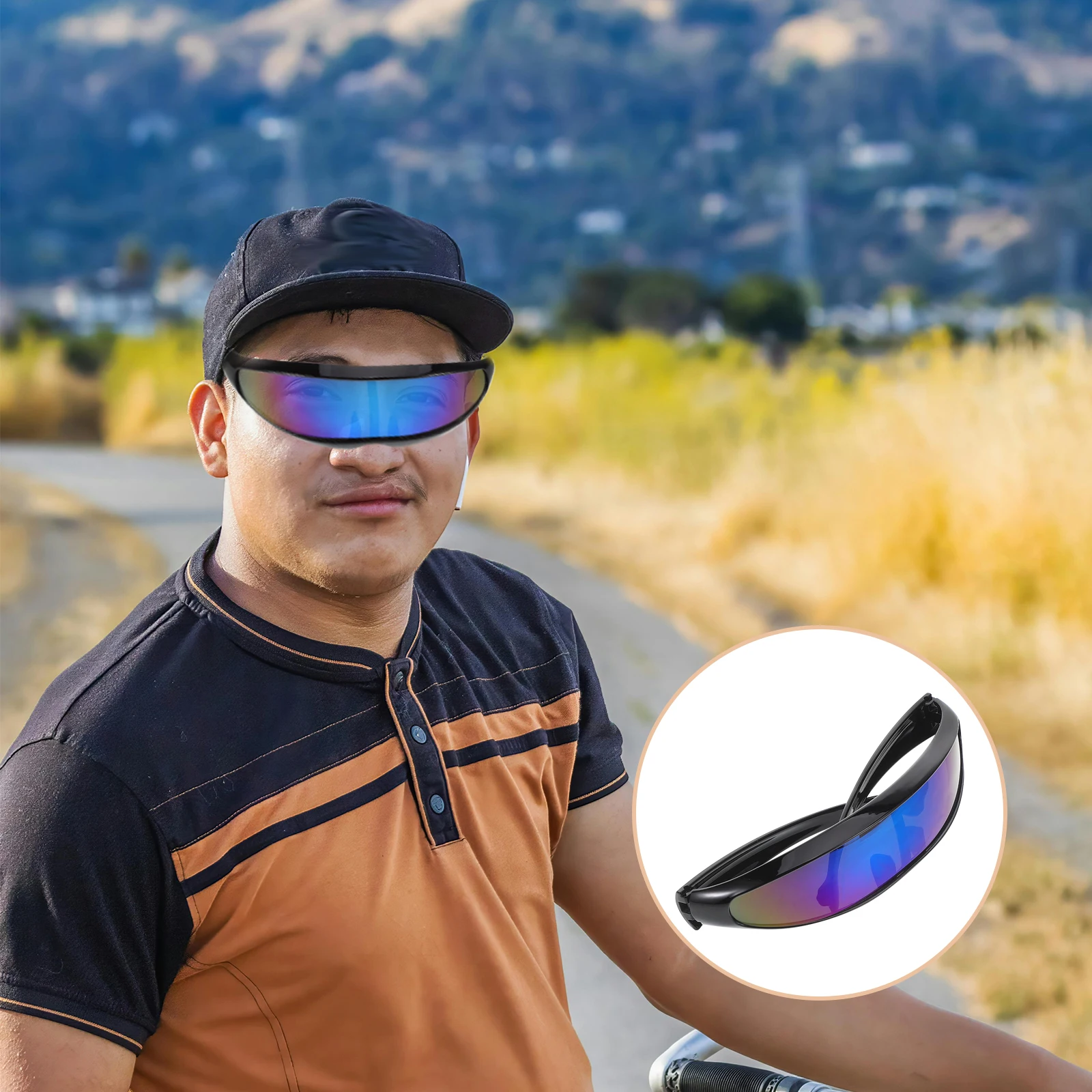 

Uv400 Polarized Sports Sunglasses For Men Women Lightweight Unbreakable Frame Windproof Dustproof Cycling Fishing Baseball