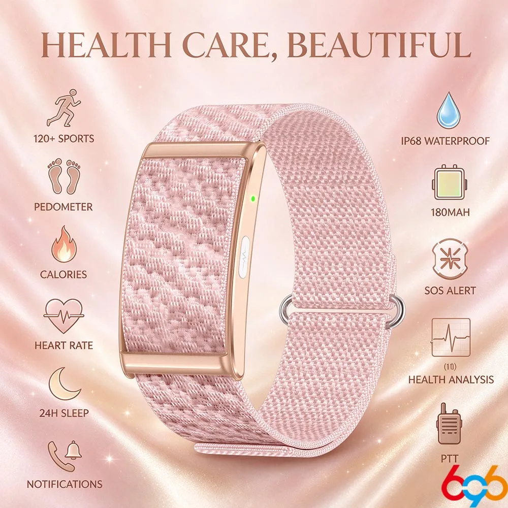 Ultra-thin Screenless Smartwatch Man Women PTT SOS Health Band Sport Fitness Tracker 24H Sleep Heart Rate Monitoring Calories