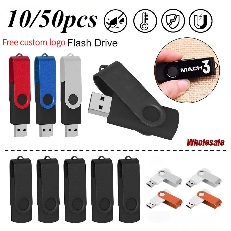 

50PCS LOT USB Flash Drives 128GB Wholesale Memory Stick 64GB 32GB Free Custom Logo Pen Drive 16GB Creative Gift Pendrive 8GB 4GB