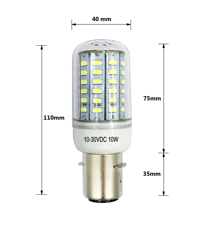 

stlf 24V P28S LED 10-30VDC 85-265VAC P28 LED Corn Bulb 10W 12V 24V Plastic Marine Lamp Light Bulb