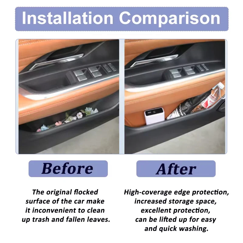 صندوق تخزين فتحة باب السيارة لـ Jaecoo J8 PHEV 2025 Chery Tiggo 9 2024 2023 غطاء تخزين داخلي تستيفها ملحقات السيارة #3