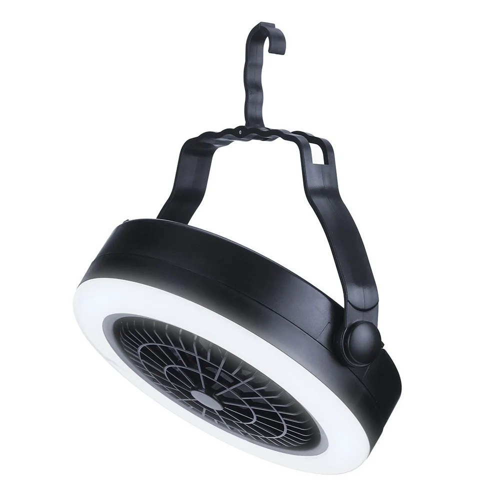 

Led Camping Fan Lamp Usb Portable Outdoor Tent Light 3D Air Outlet Anti- Light For Hiking Fishing