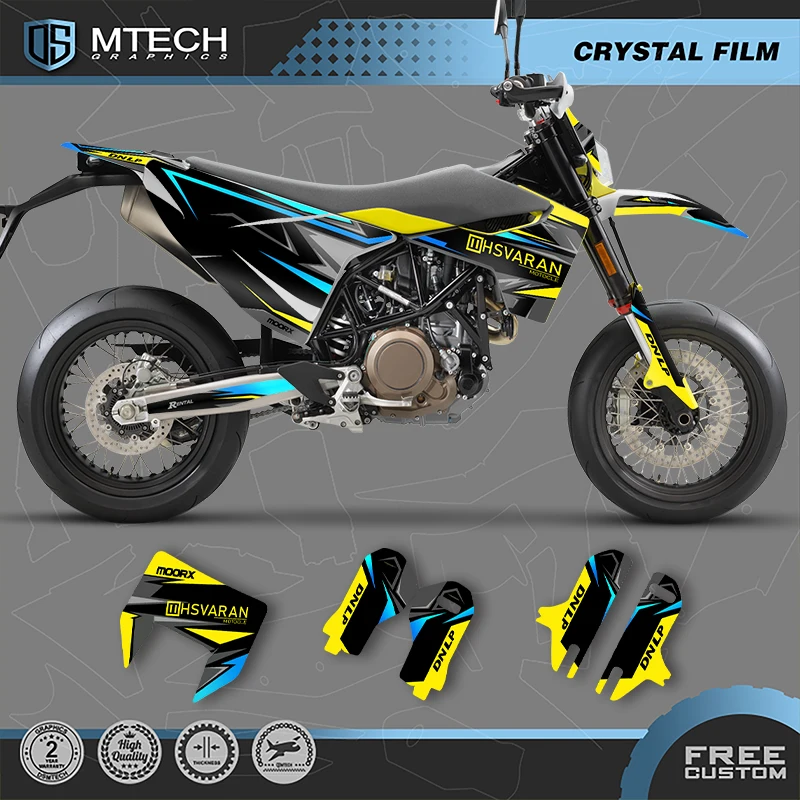 DSMTECH Custom Team Graphics Decals Stickers Kits for Husqvarna 15-20 701 SUPERMOTO ENDURO 2015-2017 2018 2019 2020 022