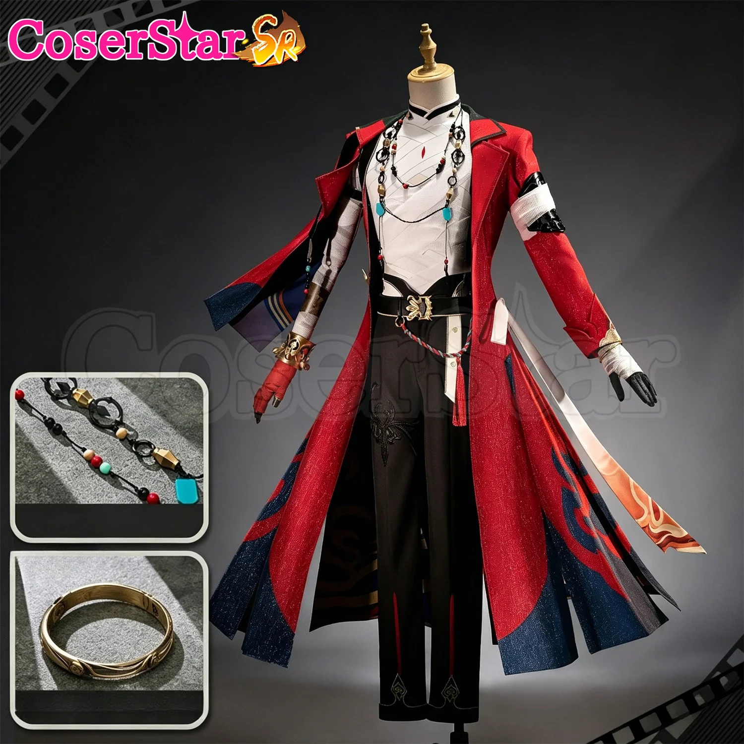 CoserStar-SR Honkai Star Rail Mortenax Blade‌ Cosplay Costume Outfit Halloween Carnival Anime Game Role Play Uniform
