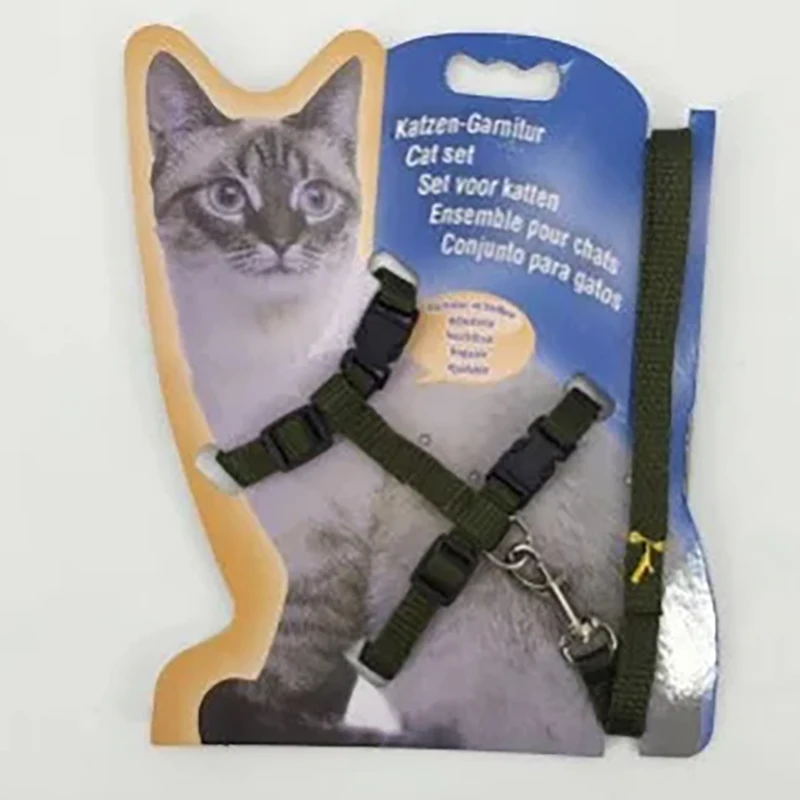 Cat Collar Harness Leash Adjustable Nylon Kitten Halter Collar Pet Traction Puppy Dog Cat Product Pet Harness Belt