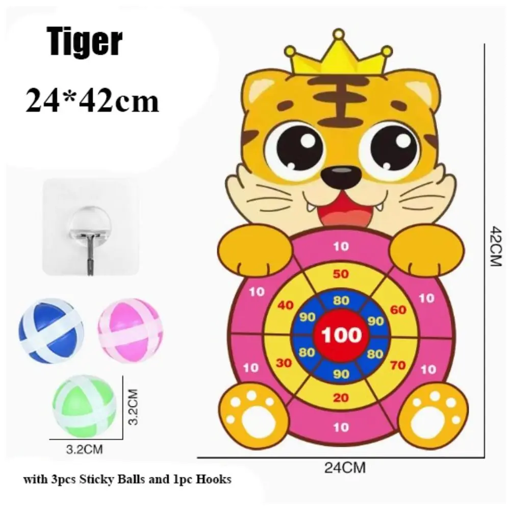 with 3 Sticky Balls and Hooks Animals Dart Board Games Multistyles Cartoon Sports Game Toys Kids Montessori Target
