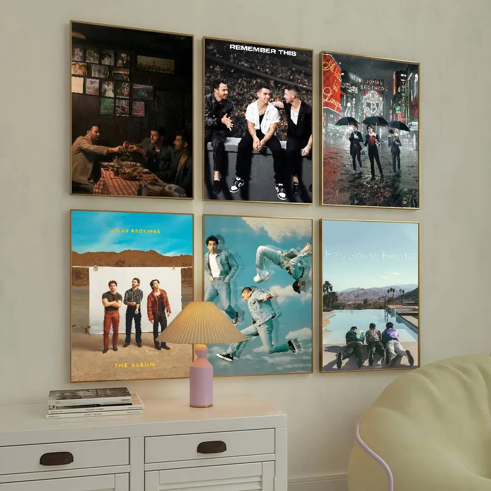 Band J-JONAS B-BROTHERS Poster geeignet für Zuhause, Wohnzimmer, Schlafzimmer, Büro, Bar, Wanddekoration, Aufkleber