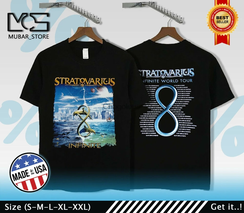 Vtg Stratovarius Infinite World Tour Heavy metal shirt USA SIZE S-3XL