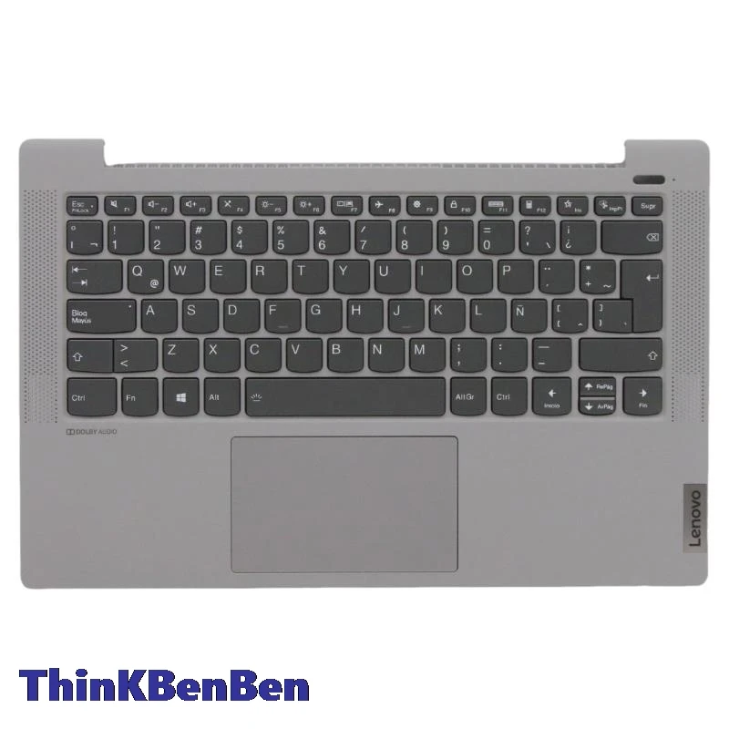 

LAS Latin Spanish Silver Keyboard Upper Case Palmrest Shell Cover For Ideapad 5 14 14IIL05 14ARE05 14ALC05 14ITL05 5CB0Y88637