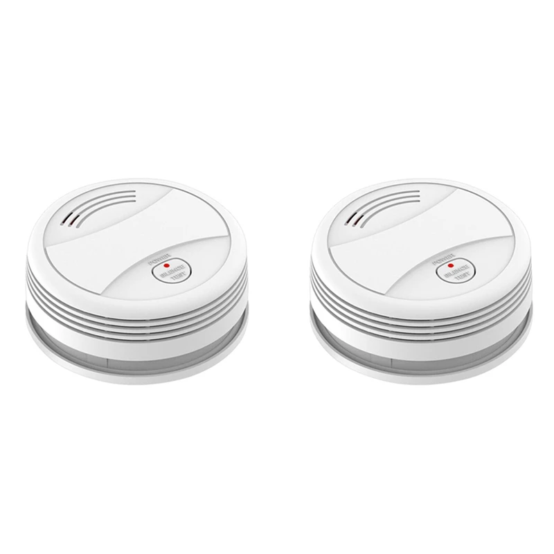 Tuya-Intelligent Wi-Fi Strobe Detector De Fumaça, Sensor De Incêndio Sem Fio, Tuya APP Controle, Office Home Smoke Proteção Contra Incêndios, 2X