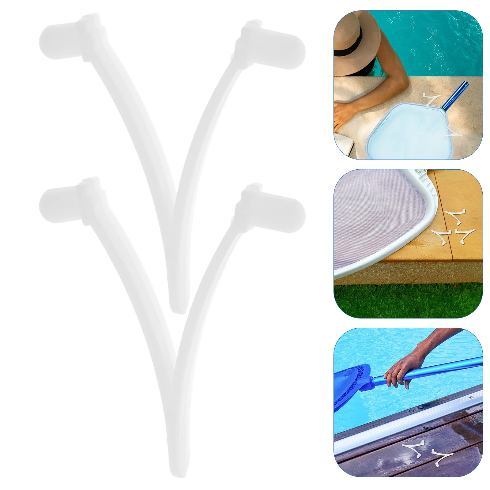 

8Pcs Pool Cleaning Device V Type Clip Attachment Clips for Tool Pole Vacuum Head Skimmer and Pool Brush Locking Clip