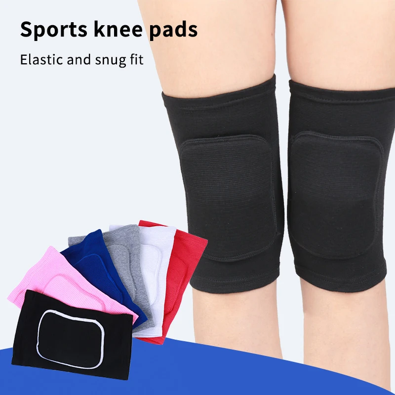 

Sports Compression Knee Pads Elastic Knee Protector Thickened Sponge Knee Brace Support For Dancing Workout Training Yoga