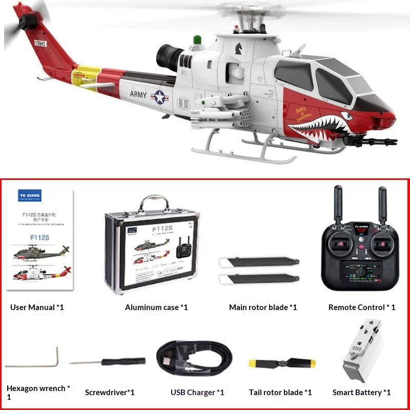 Yuxiang F112s Ah-1 Cobra Armed Helicopter Rc Electric Remote Control Helicopter Gps Optical Flow Positioning Rtf Complete Set