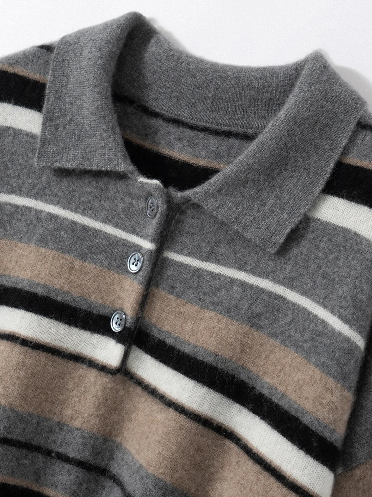 

CHICUU женский 100% кашемировый полосатый пуловер, свитер, мини-юбка, осень-зима, кашемировый вязаный комплект в консервативном стиле, высокое качество