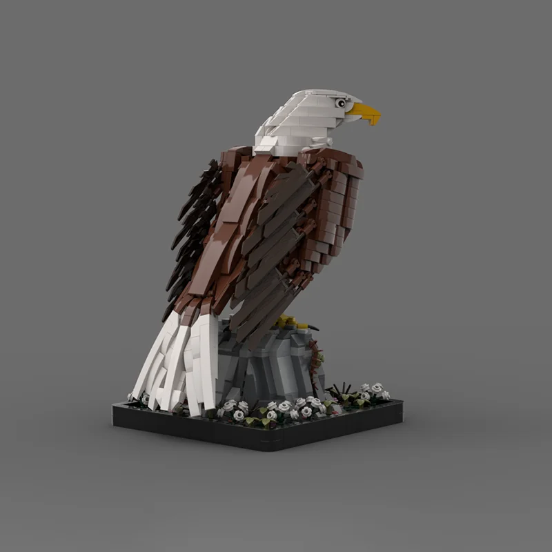Bloques de construcción Moc, modelo de águila calva, tecnología de ladrillos, ensamblaje de animales, construcción navideña, modelo de juego Popular, regalos, juguete