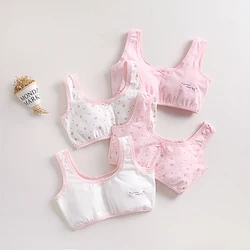 1pcs Teen Girl Bra Kids Cotton Breathable Underwear Size 130-160 Strawberry Prints Growing Girl Bras