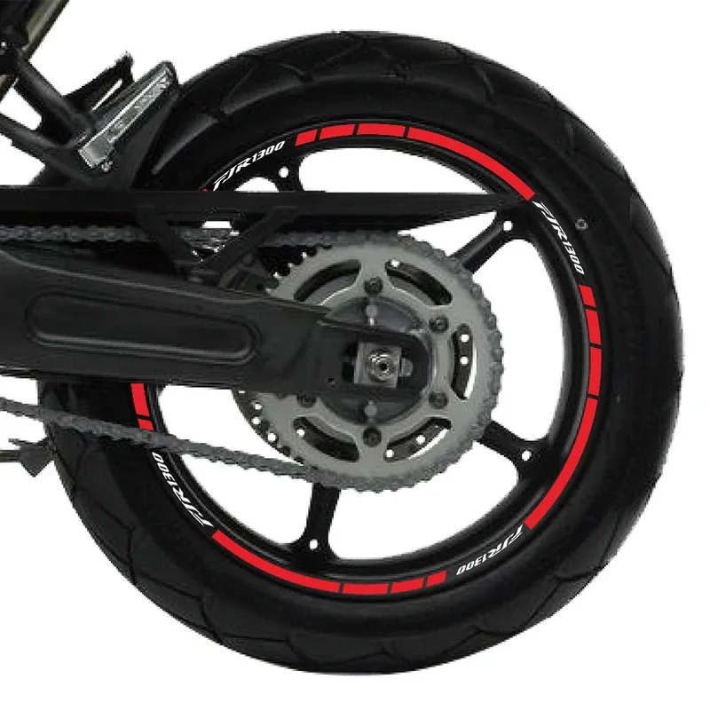 For  FJR1300 fjr1300 FJR 1300 Motorcycle Wheel Rim Stickers Stripes Reflective Waterproof Tire Front Rear Decal Stickers