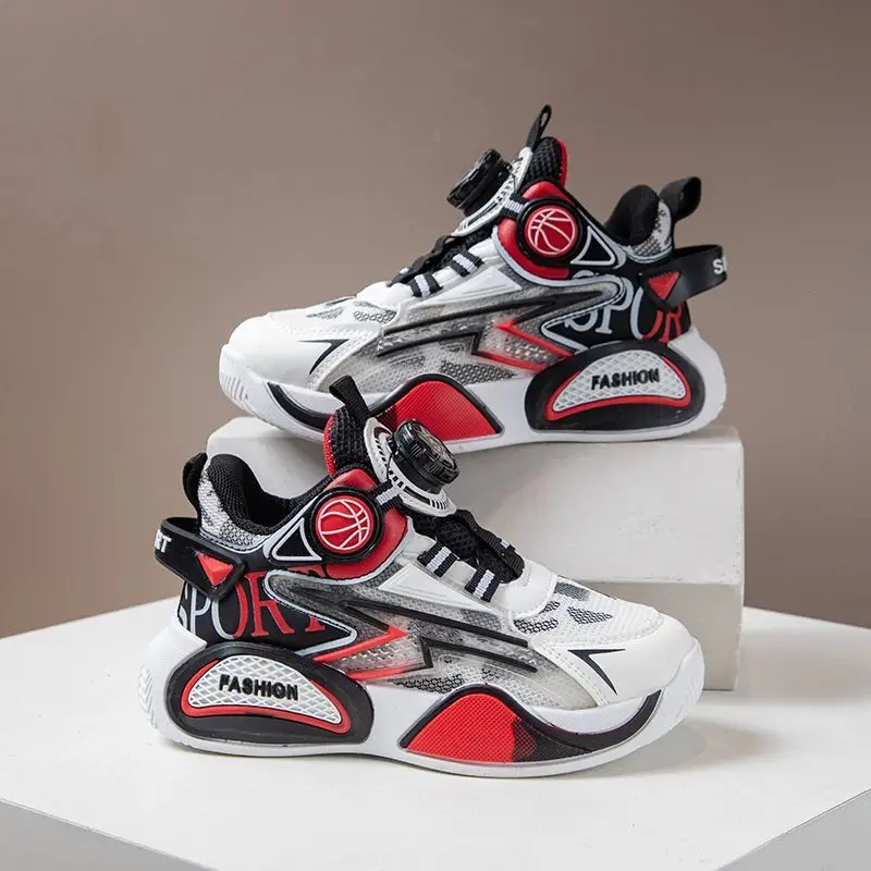 

Boys Girls Basketball Shoes 2026 Spring Autumn Breathable Anti Slip Durable Sneakers Big Kids Casual Sport Footwear​