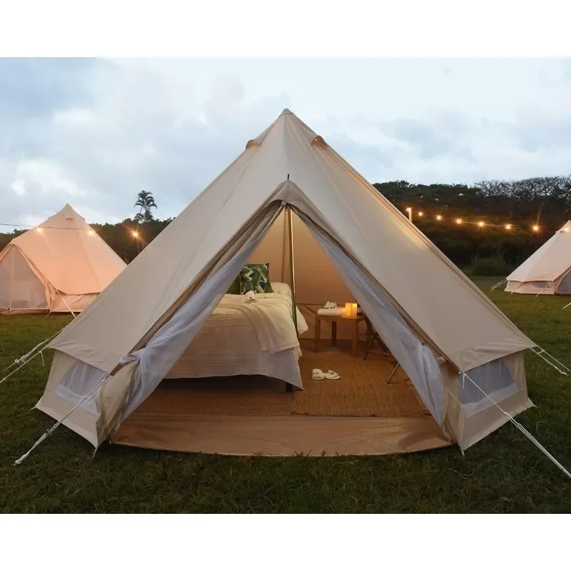 Outdoor Safari Glamping Tent Waterproof Oxford 3/4/5/6M Luxury