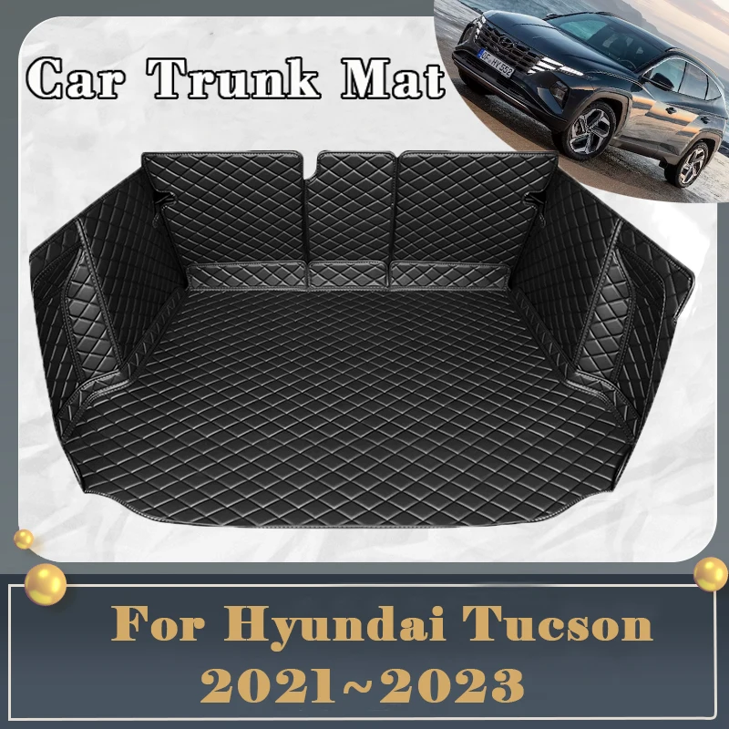 

Car Trunk Mat For Hyundai Tucson NX4 2021 2022 2023 Dirt-resistant Fully Surrounded Trunk Mat Rear Cargo Tray Car Accessories