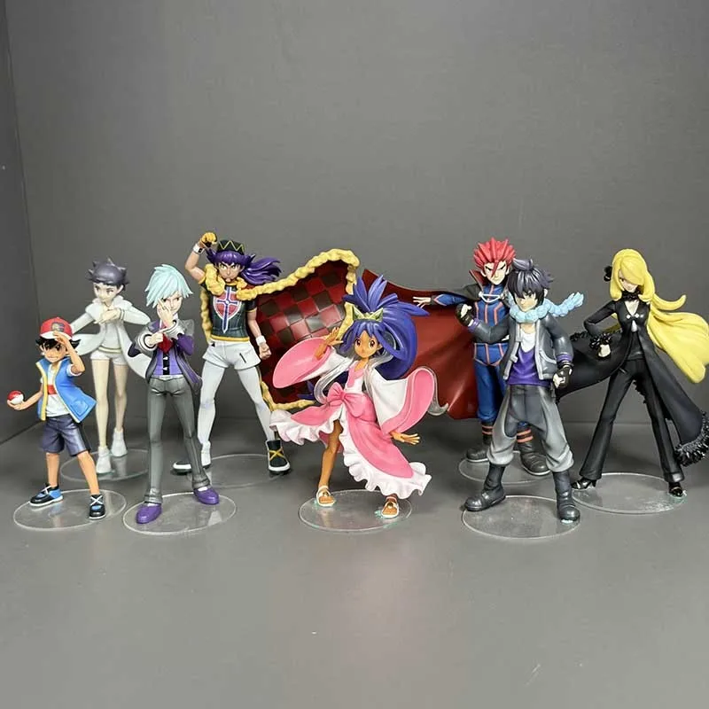 Nuevo 8-9cm 8 Uds Pokemon alrededor de animación Gk figuras de acción modelo de juego de marea decoración de mesa regalo sorpresa para niños