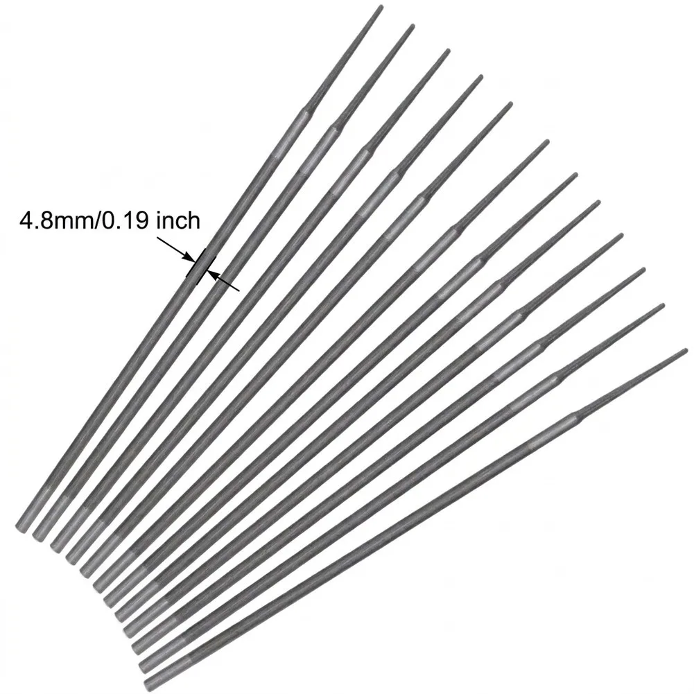 3/16 Inch Chainsaw= File Set For .325 Pitch Chain, 12-Pack Round Files For Oregon 70503, Fits Types 20 21 22BPX 95VPX Sharpener