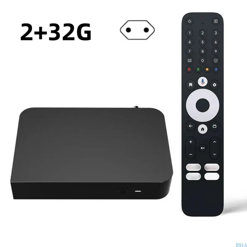 

R91A 2G 32G HDTV Box 4K Media Player Wifi 2.4G Bluetooth-compatible Set Top Box with Remote Control for Home Theater