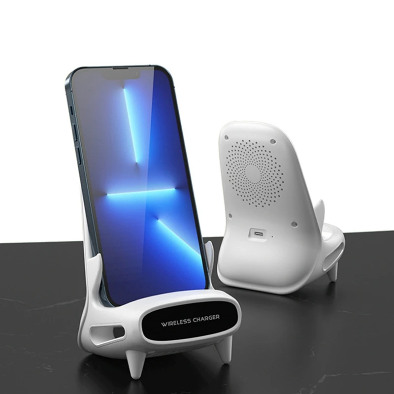 Mini Chair Wireless Charger With Phone Stand Mobile Phone Bracket Creative Horizontal 15W Wireless Fast Charger