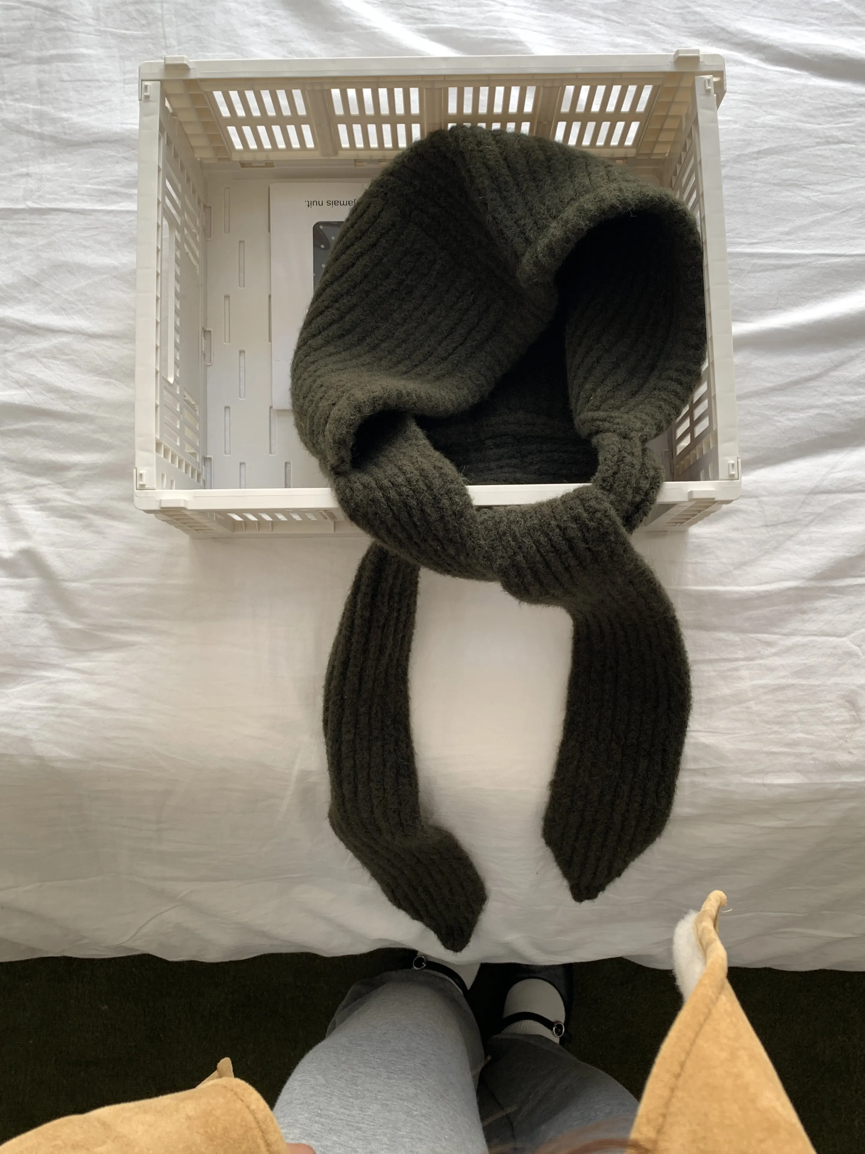 Gestrickte Mütze aus Wollmischung für Männer und Frauen, Balaclava, warme Wintermütze, Unisex-Mütze mit Kapuze, Halskragen, Schal, Mütze, Ski-Mütze, kalte Mützen – Detail 2