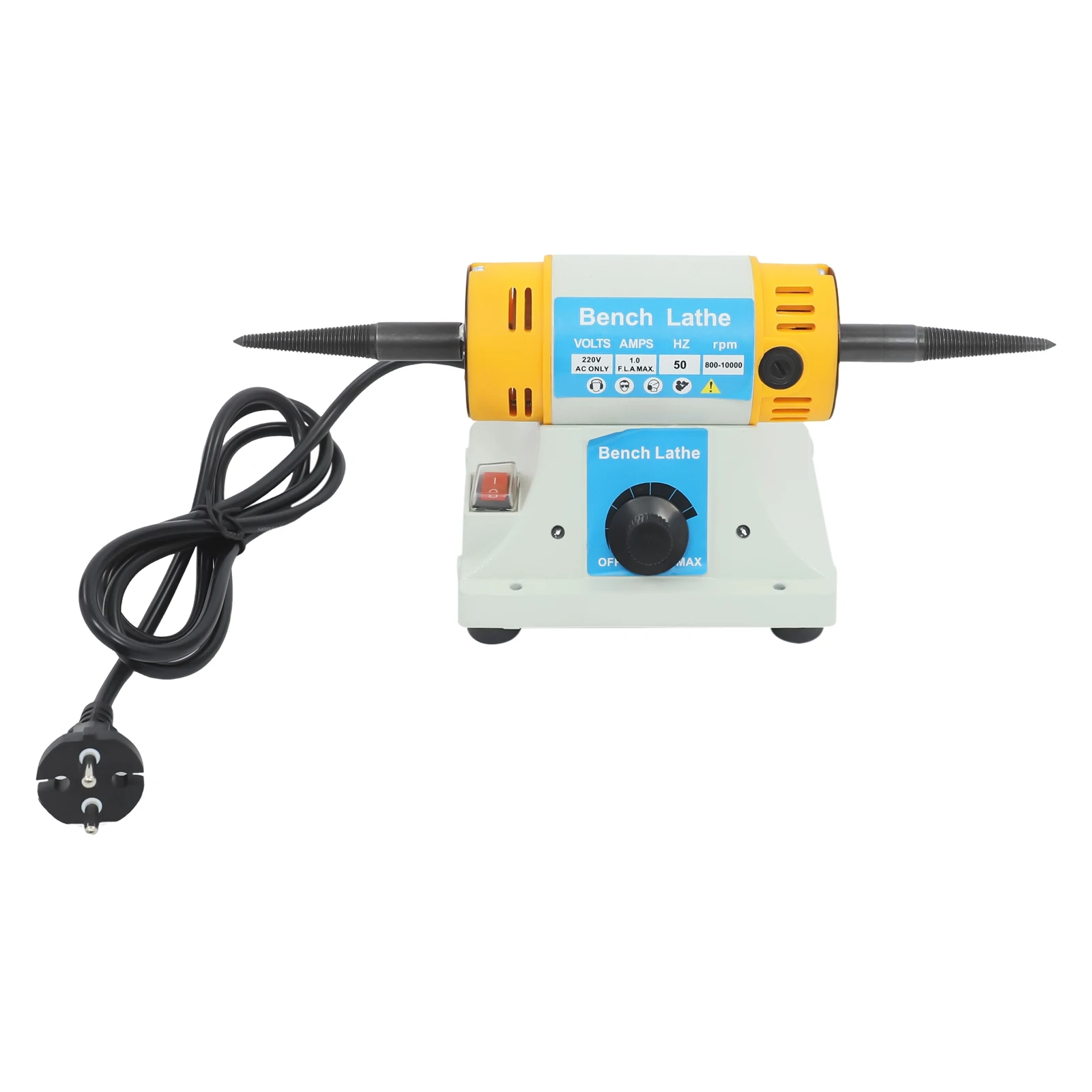350W Kleiner Tischpolierer, 50Hz Maschine, 10000 U/min Fußpoliermaschine, Tischpoliergerät, Elektrischer Schmuckschleifer mit 2 Rädern – Detail 10