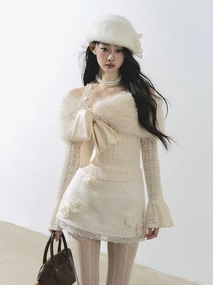 

One-Shoulder Korean Lazy Style Halter Neck Sweater For Women Long Sleeves Slim And Fashionable Top Autumn And Winter