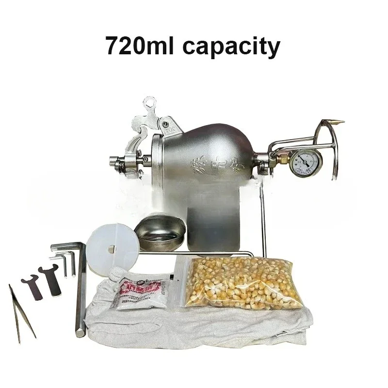 500ml Home Old Popcorn Maker Grain Amplifier Machine 720ml Hand-cranked Puffed Rice Corn Making Machines