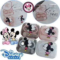 Disney Mickey Minnie Contact Lens Case Travel Lens Box Girl Boy Transparent Beauty Pupil Box Storage Eye Care Container Box Gift