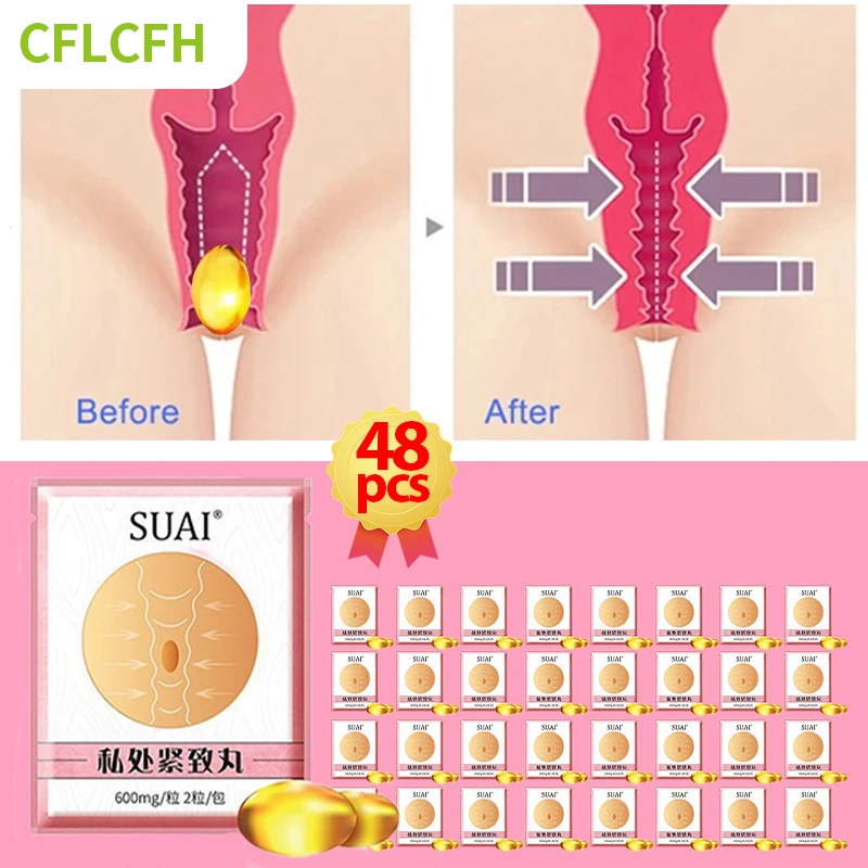 

48pcs Vaginal Tightening Capsules Orgasm Gel Female Libido Enhancer Exciter Stimulant Vagina Shrinking Women Climax Tight Oil