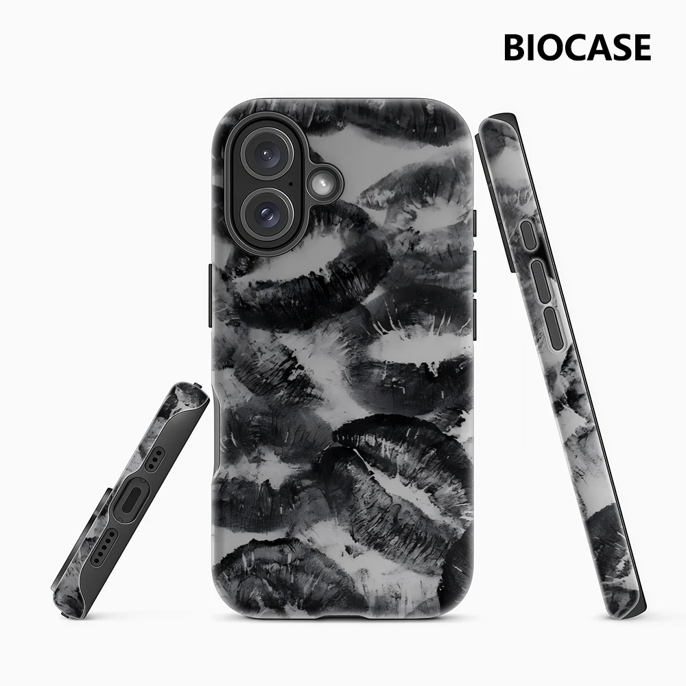 Ink Kiss Impressions Doppelschichtige Rückseiten-Handyhülle für iPhone 17 16 15 14 13 12 11 Pro Max Plus – Unverzichtbar, kompatibel mit